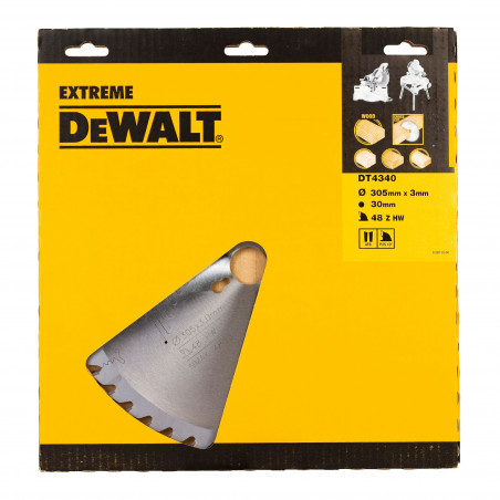 Lame de Scie Circulaire Stationnaire Extreme Workshop 305X30mm 48 Dents - Dewalt | DT4340
