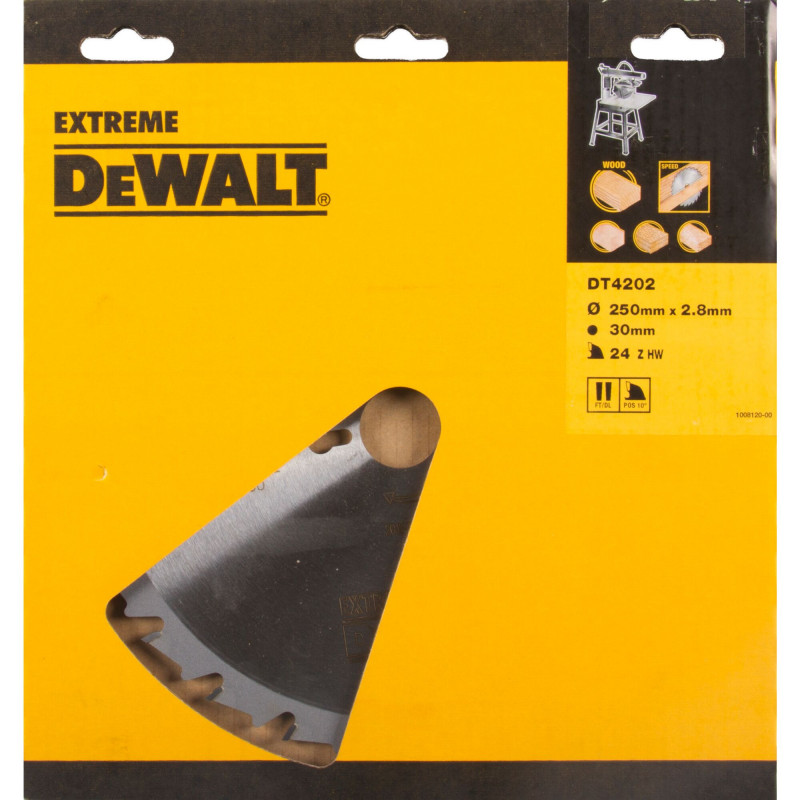 Lame de Scie Radiale 250X30,4mm 24 Dents - Dewalt | DT4202