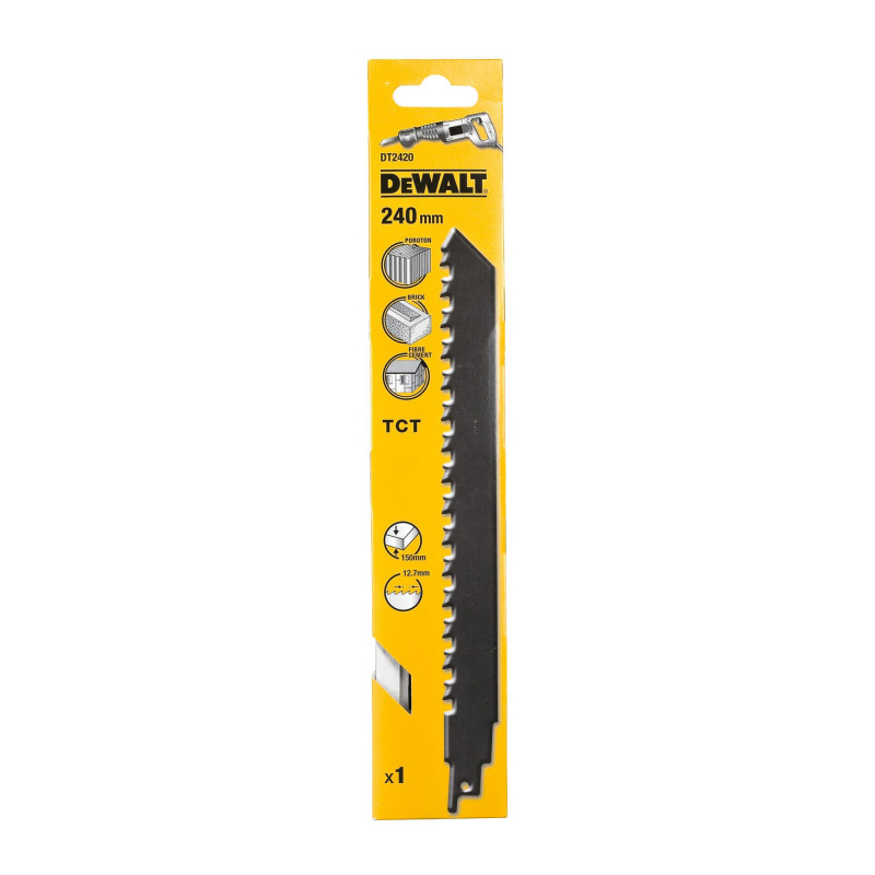 Lame de Scie Sabre à Denture Au Carbure de Tungstène 240mm - Dewalt | DT2420