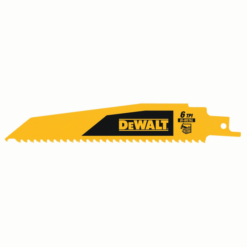 Lame de Scie Sabre Démolition Pour Le Bois 152mm / 6TPI - Dewalt | DT90380