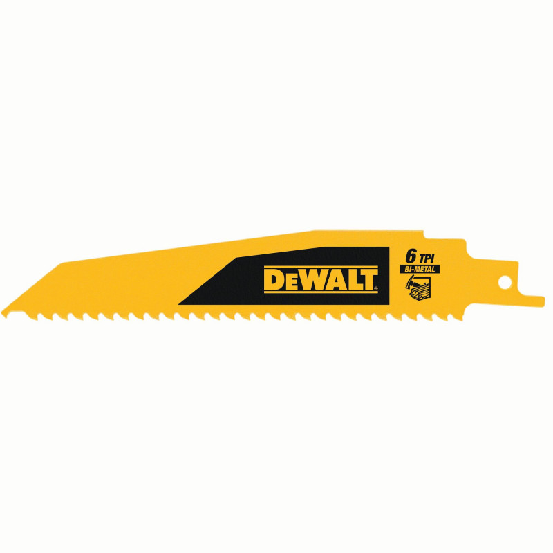 Lame de Scie Sabre Démolition Pour Le Bois 152mm / 6TPI - Dewalt | DT90380
