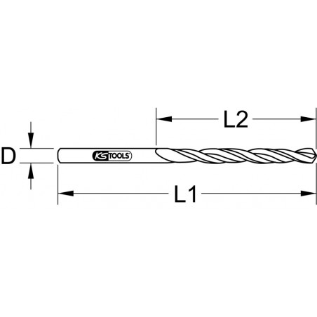Lot de 10 forets HSS laminés en métal, Ø4,2 mm KS Tools | 330.1042