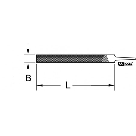 Lime plate bâtarde sans manche , L.200 mm KS Tools | 161.0025