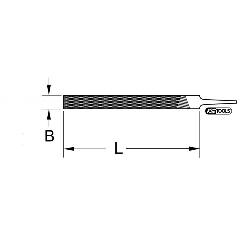 Lime plate bâtarde sans manche , L.250 mm KS Tools | 161.0026