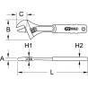 Clé à molette à manche bi-matière, 12'' - L.300 mm KS Tools | 577.0301
