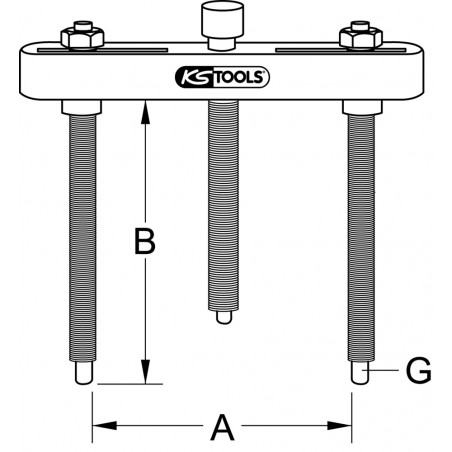 Potence de décolleur de roulements 100 - 360 mm - KS Tools | 605.0115