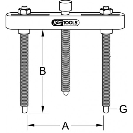 Potence hydraulique pour décolleur de roulements 100 - 360 mm - KS Tools | 605.0303