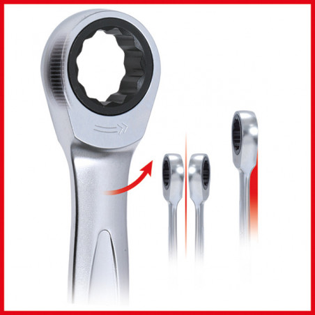 Clé polygonale à cliquet GEARplus®, 16x18 mm KS Tools | 503.4506