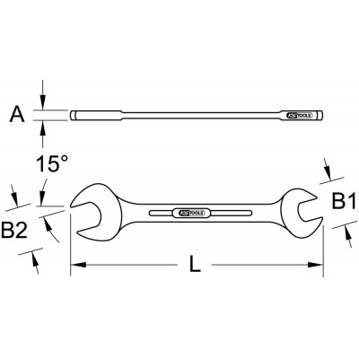 Clé à fourche TITANplus 14x15 mm KS Tools | 965.0114