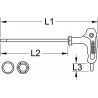 Clé mâle 6 pans à tête sphérique à poignée en T, 7 mm KS Tools | 151.8136