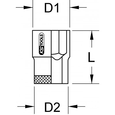 Douille TITANplus 6 pans 3/8'', 1/2'' KS Tools | 965.3904
