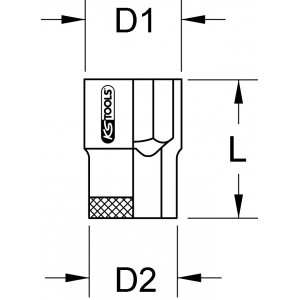 Douille TITANplus 6 pans 3/8'', 9/16'' KS Tools | 965.3905