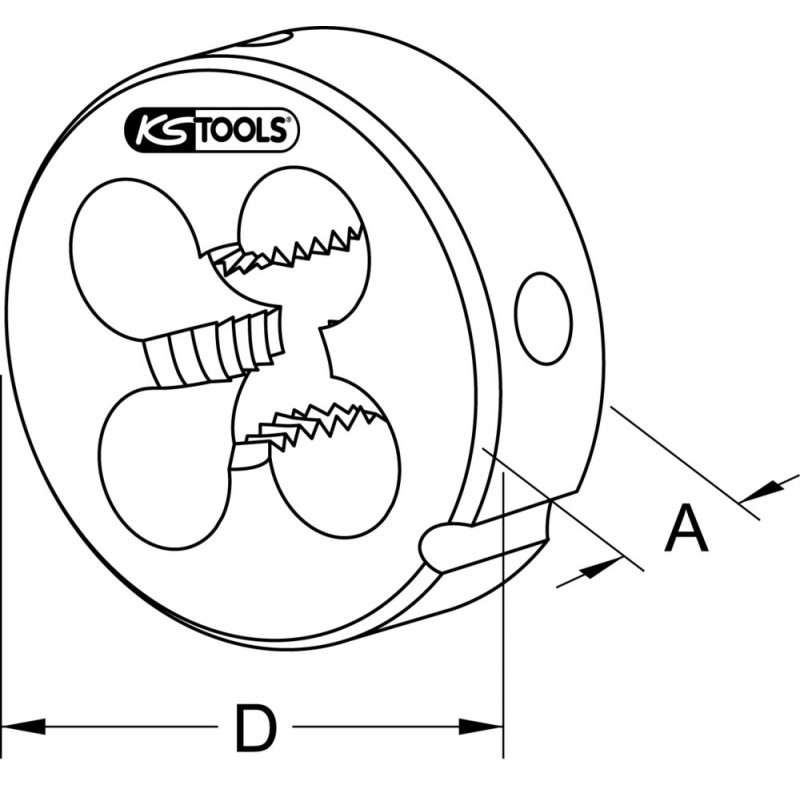 Filière extensible HSS à pas fin, MF20 KS Tools | 332.1024