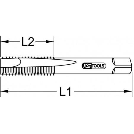 Jeu de 2 tarauds à main HSS, MF11 KS Tools | 331.1111