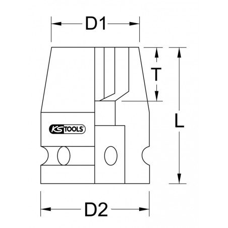 Douille à chocs 6 pans 1/2'', 23 mm KS Tools | 515.1023
