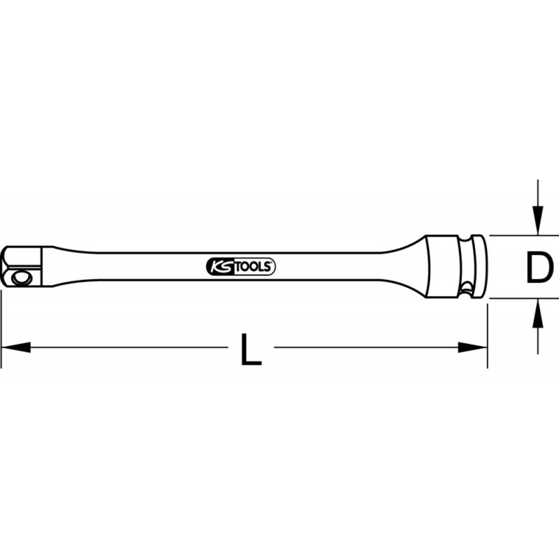 Rallonge à torsion 1/2'', 100 Nm KS Tools | 515.1062