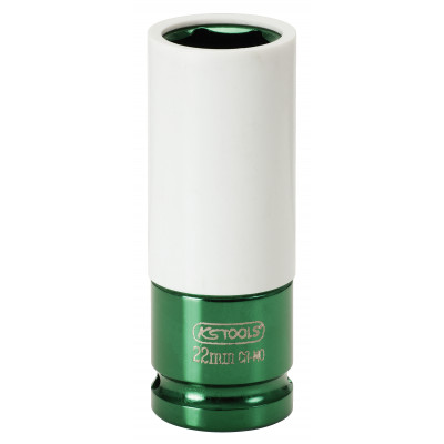 Douille à chocs 1/2'', revêtement ABS pour jantes aluminium, 22 mm KS Tools | 515.2022