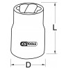 Douille à chocs spéciale 3/8'', 11 mm KS Tools | 913.3861