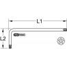 Clés mâles 5 pans percées extra longues T45 KS Tools | 151.2478