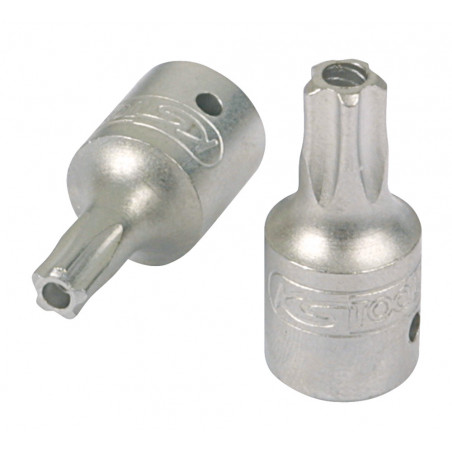 Douille tournevis ULTIMATE 5 pans percé 1/4" - L.25 mm - TS 15" - KS Tools | 922.1542