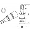 Douille tournevis ULTIMATE TORX 3/8", L.50 mm - T15" - KS Tools | 922.3929
