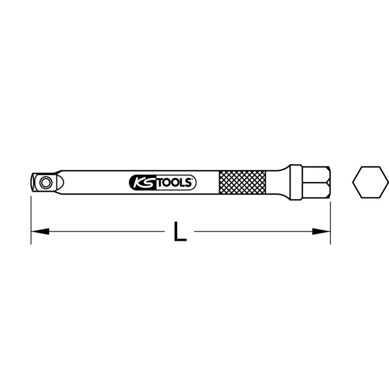 Rallonge ULTIMATE 1/4", L.250 mm" - KS Tools | 922.1457