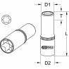 Douille longue TORX ULTIMATE 1/2", L. 75mm - E12 - KS Tools | 922.1380