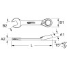 Clé mixte courte à cliquet réversible GEARplus®, 13 mm KS Tools | 503.4636