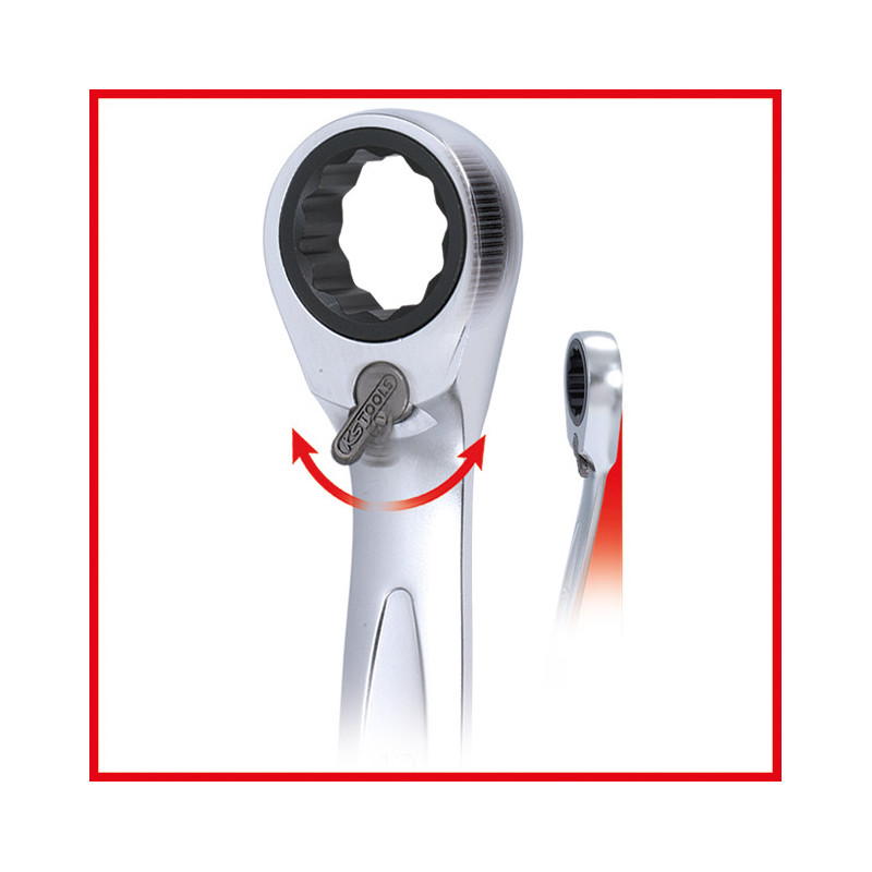 Clé mixte à cliquet RING STOP® GEARplus®, 14 mm KS Tools | 503.4914
