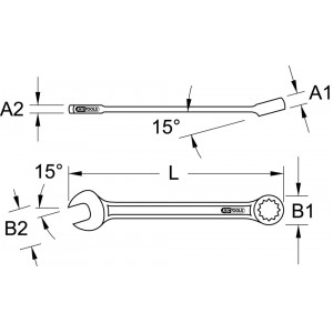 Clé mixte TITANplus 5/16'' mm KS Tools | 965.0301