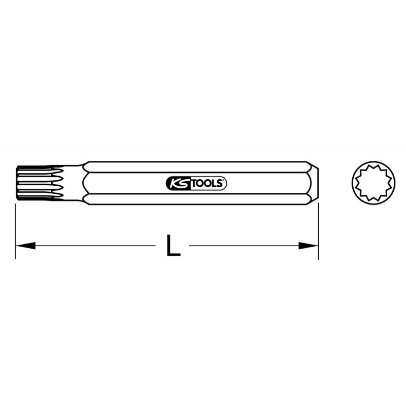 Embout de vissage XZN®, L.75 mm - A 10 mm - M10 KS Tools | 975.3010