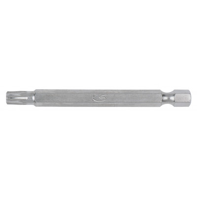 Boite de 5 embouts de vissage TORX percé, L.75 mm - 1/4" - T10" - KS Tools | 911.7702