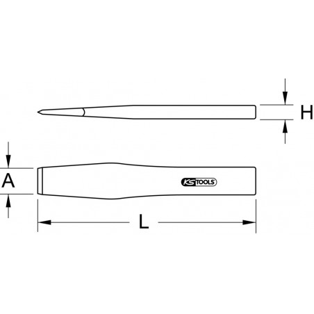 Burin plat BRONZEplus L. 500 x H. 12mm - KS Tools | 963.2421