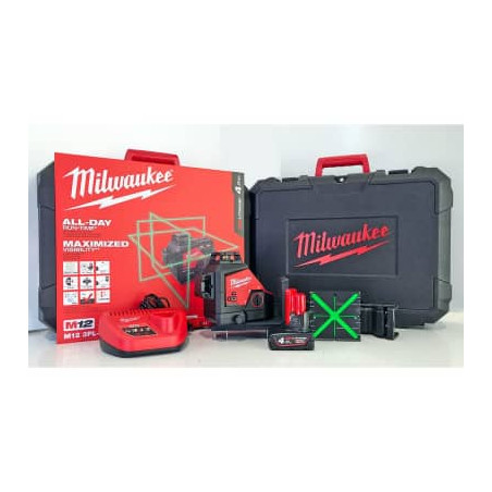 MILWAUKEE Laser 3 lignes vert 360° M12 3PL 4933478102