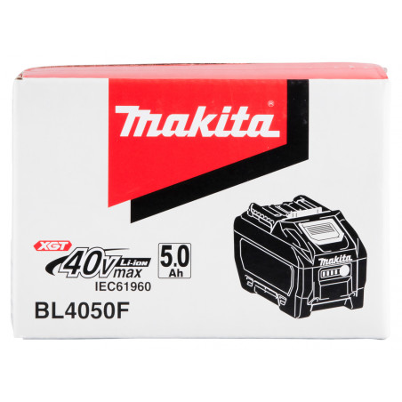 Batterie Makita XGT Li-Ion Max 40V / 5 Ah - BL4050F témoin de