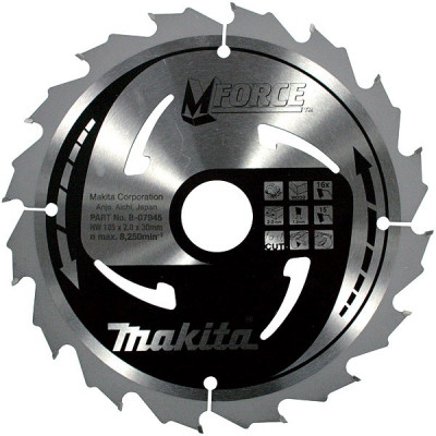 Makita B-07901 Lames carbures ''MForce'', pour bois, pour scies circulaires
