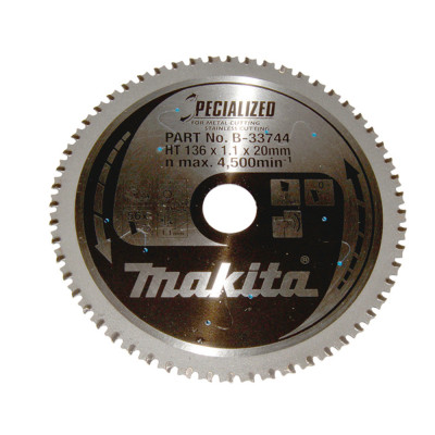 Lame carbures Specialized Inox et Métal, scies circulaires à métaux à batterie Ø Lame 136mm, dents 56, 0 ° Makita | B-23086