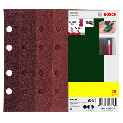 25 ABR.VIBR. 93X185 G60-120 PERF AUTOAG - BOSCH | 2 607 019 495