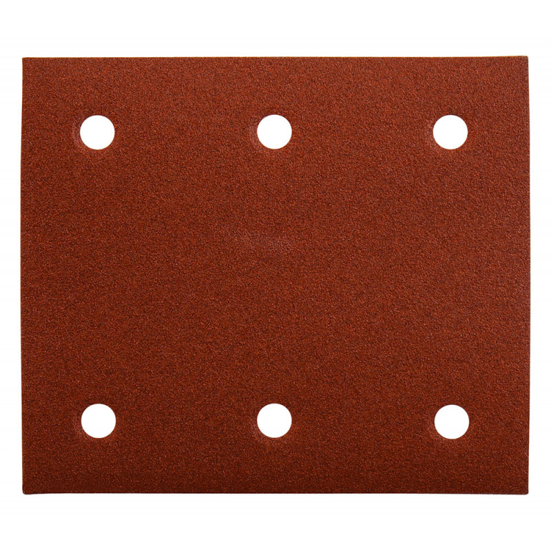 Makita P-33146 Feuilles rectangulaires abrasives 114x102 mm - 3 + 3 trous - Auto-agrippant
