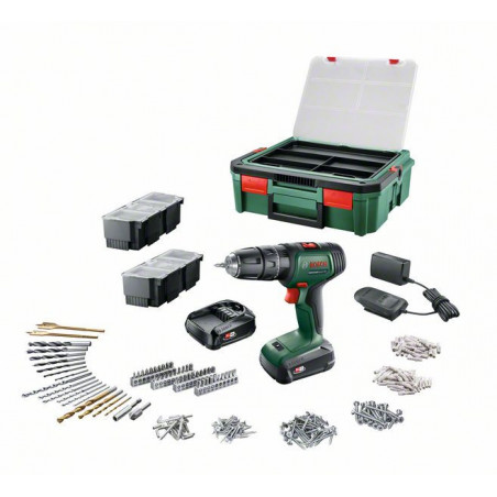 Perceuse à percussion UniversalImpact 18 2 batteries 1,5 Ah + SBX + 241 Acc - BOSCH | 0 603 9D4 103