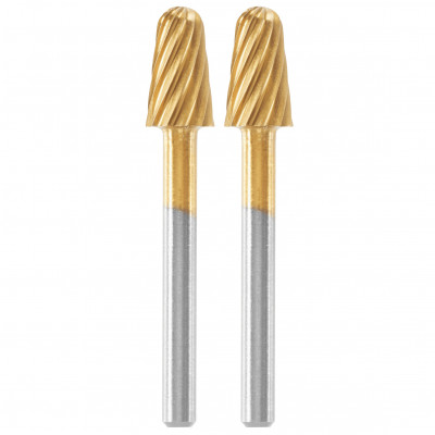 Dremel Max 117 Lot de 2 fraises acier rapide haute longévité ø 6,4mm bout rond - BOSCH | 2 615 011 7DM