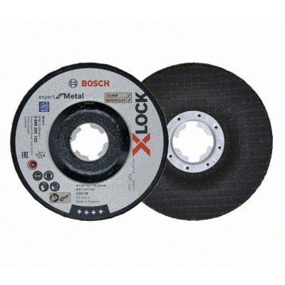 Disques abrasifs X-LOCK Expert for Metal à 30 T BF, 125 mm, 6,0 mm - BOSCH | 2 609 25C 123
