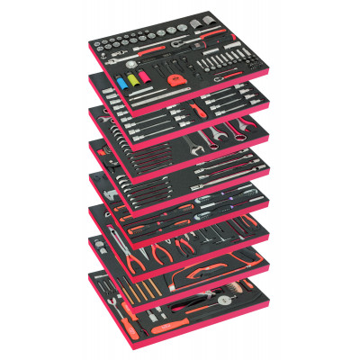 8 modules mousse pour la réparation automobile - 357 Pcs - Bahco | FF1ASET-AUTO