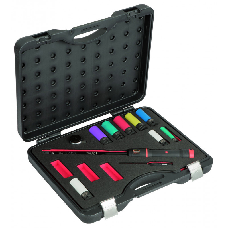 Coffret avec clé dynamométrique réglable et douilles à choc - 11 pièces - Bahco | 4750BMC10FF1
