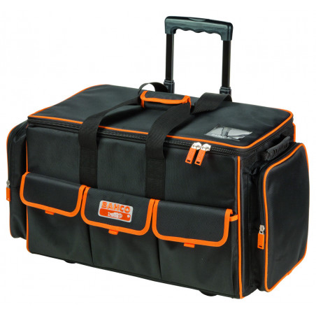 Sac à outils textile 73 L, sur roulettes, avec poignée télescopique - Bahco | 4750FB2W-24A
