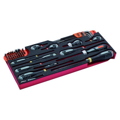 Jeu d’outils échelle métrique, module mousse pour caisses à outils 1483K & 1483KHD - 53 pcs - Bahco | FF3A10