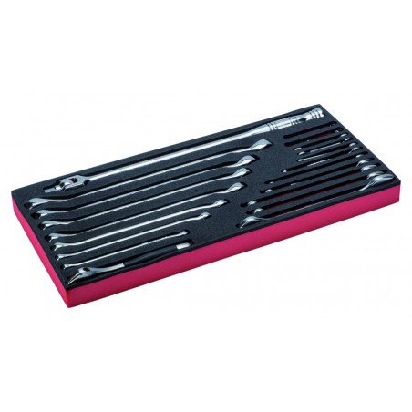 Jeu d’outils en pouces, module mousse pour nos caisses à outils métalliques 1483K & 1483KHD - 20 pcs - Bahco | FF3A04