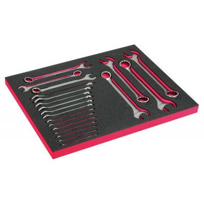 Module mousse Fit&Go 3/3 marquage laser, clés mixtes - 20 Pcs - Bahco | FF1A198LM