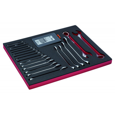 Jeu de clés/chasses-goupilles, module mousse 3/3 Fit&Go - 27 pcs - Bahco | FF1A5002