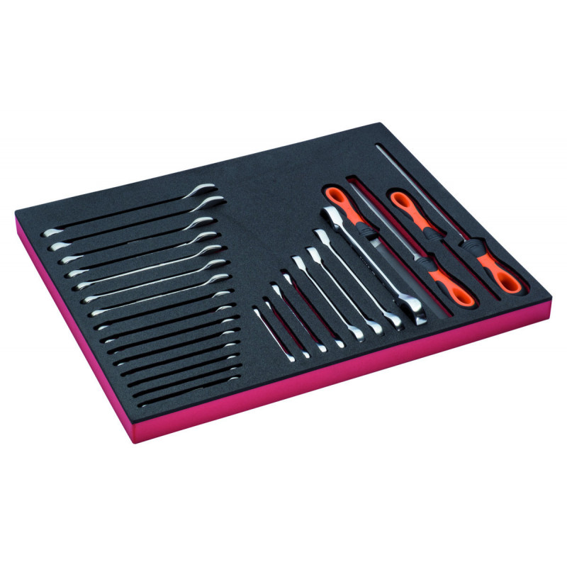 Jeu de limes et clés, module mousse 3/3 Fit&Go - 27 pcs - Bahco | FF1A5006